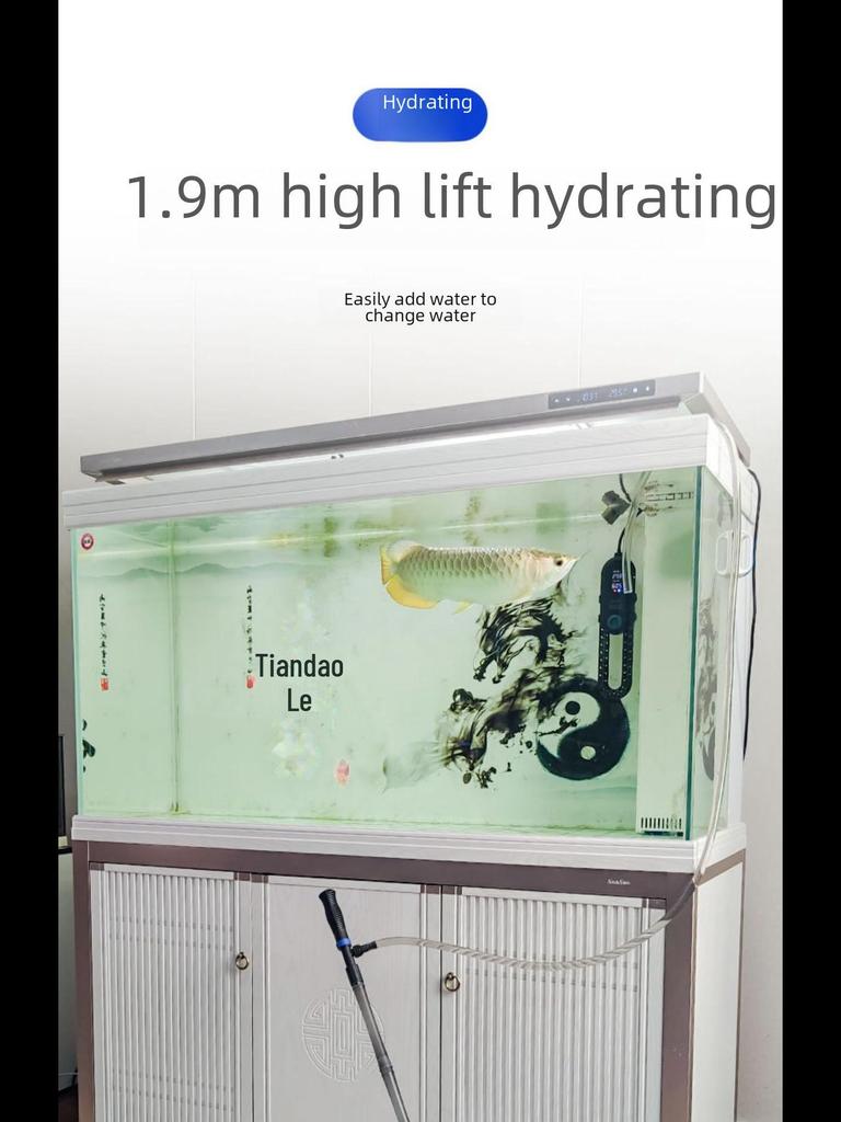 Sensen elektrisk vannveksler og sandvasker: Automatisk akvarierenser for vannpumping og fjerning av fiskeavfall.