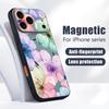 Watercolor Flowers Print Case For iPhone 17 Pro Max Hybrid TPU+PC Magnetic For Magsafe Matte Cover For iPhone 16 Pro Max 15 14 13
