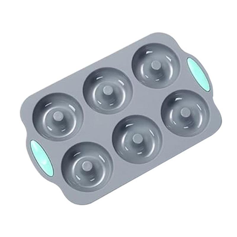 6 Holes Baking Mold Non-Stick Silicone Donut Molds Chocolate Cupcake Pan Heat Resistance Candy Muffins Donut Baking Pan Bakeware