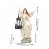 Solar Divine Outdoor Light HandPainted Angel Statue with Lantern Waterproof Decoration