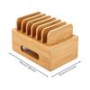 Bamboo Organizer Stand Space-Saving Dock Tidy for Students