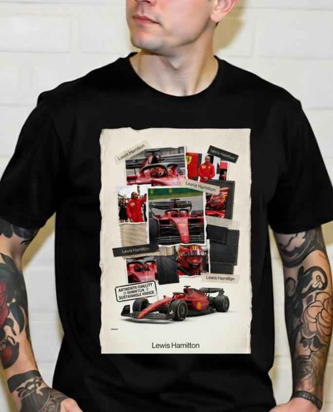 LEWIS HAMILTON F1 CUSTOM DESIGN - T-Shirt Size S-5XL