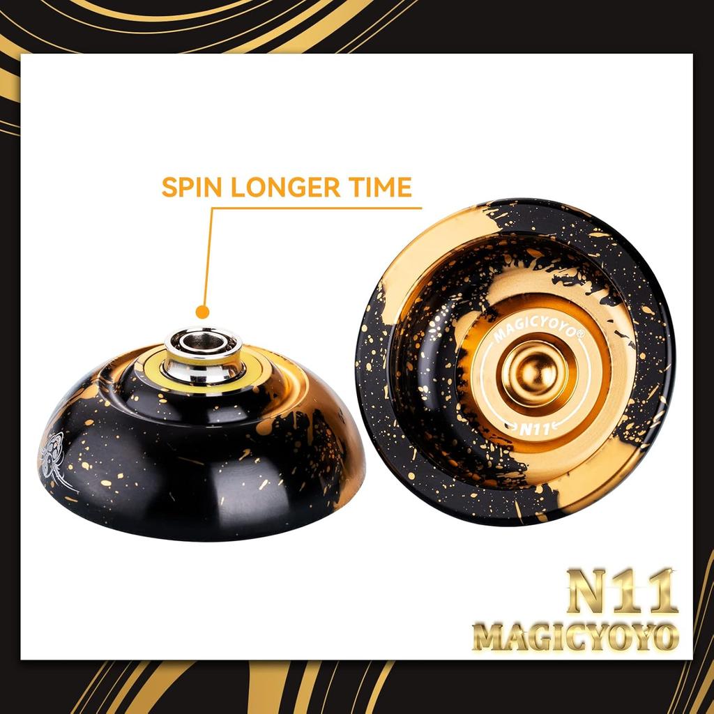 MAGICYOYO Dual Purpose Yoyo N11 - Responsive Yoyo for Kids 8-12 or Above & Unresponsive Yoyo for Advanced with Yoyo Glove + Bag + Unresponsive