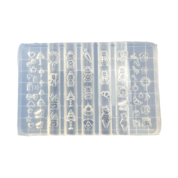 Akcesoria Artystyczne Formy Deserowy Niedźwiedź Tematyczne Paznokcie Formy do Projektowania Paznokci Formy do Zdobienia Paznokci do Delikatnych Wzorów Manicure