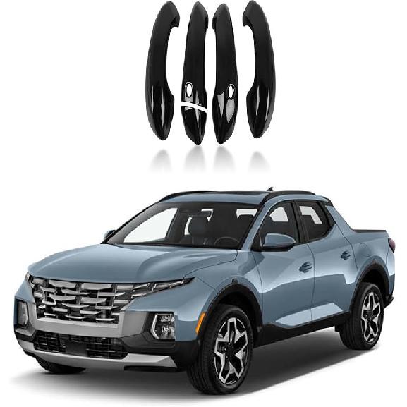 Door Handle Cover Protector for H-yundai Santa Cruz 2022 2023 2024 Accessories, ABS Car Exterior Door Handle Cover Trim 5Pcs (Carbon Fiber Pattern)