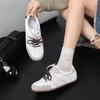 Dexun Schuhe Damen Soft-Sohle Forrest Gump Schuhe Neu Zweifarbig Schnürung Lässig Vielseitig Leicht Flachboden Sport- und Freizeitschuhe