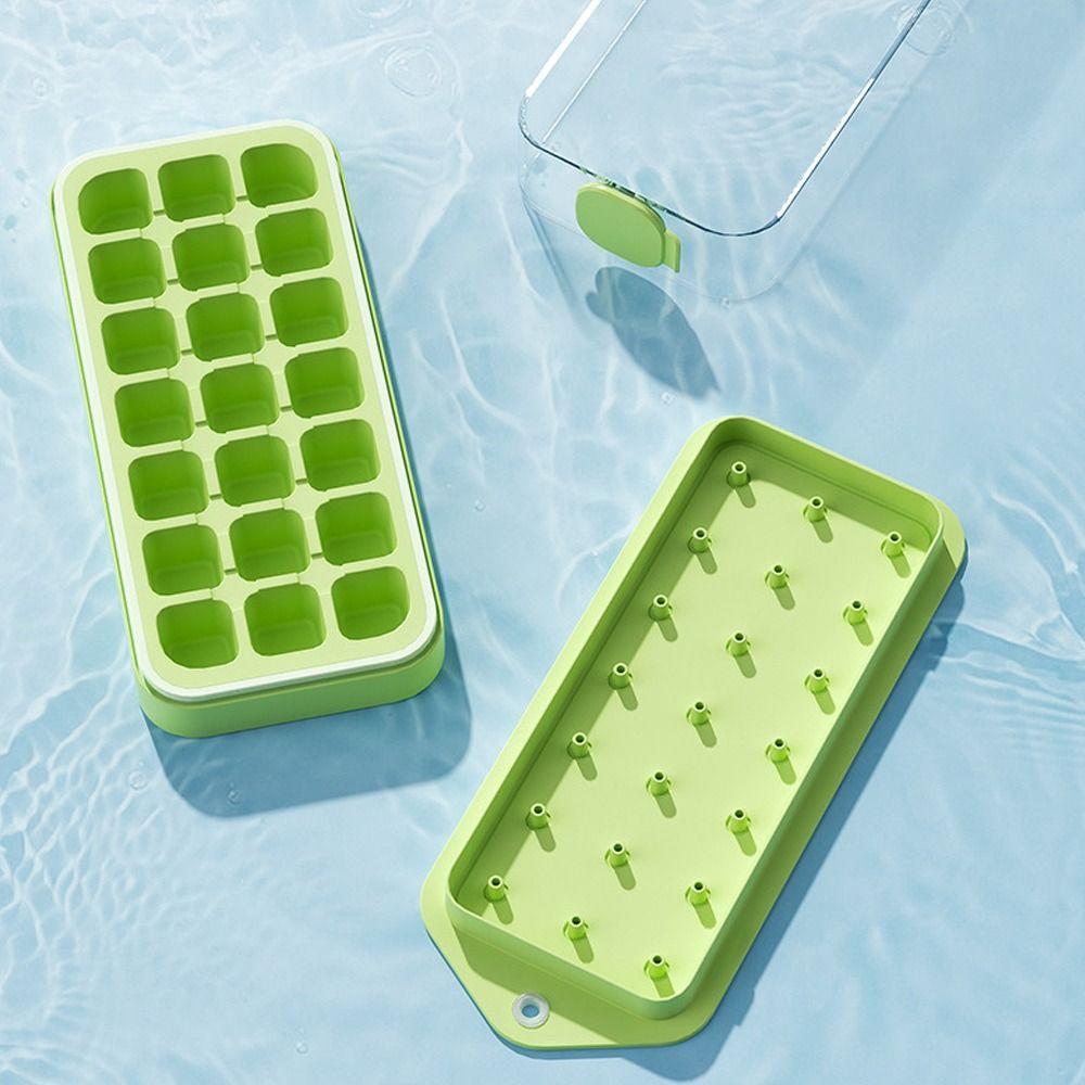 Food Grade Silicone 2in1 Ice Cube Straw Cups Press Type Ice Cube Tray Ice Tray Mold Travel