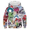 Autumn Cartoon Letters Printing 3d Pattern Comfortable Sports Leisure Long Sleeved Sweatshirt Children Loose Versatile Pocketless Hoodies