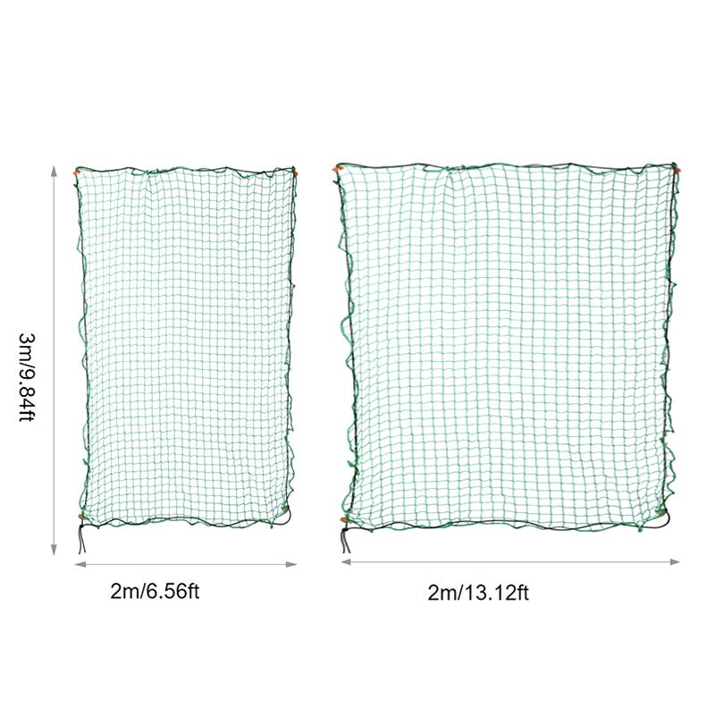 Kraftig lastenett sikkerhetsnett med 10 stk kroker bil universell grønn lastebil lastetilbehør takpolyetylen profesjonell