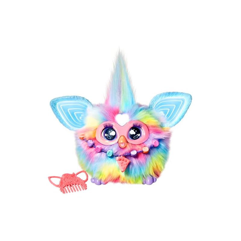 Hasbro Furby Tie-Dye Voice-Responsive Interactive Toy for Boys and Girls Ages 6+ with 15 Fashion Accessories, Animatronic, Motorized Plush Toy for