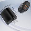 Portable 30W Power Delivery Quick Charging QC3.0 Charging Adapter, Double Port Type C+USB Wall Charger Small Designing