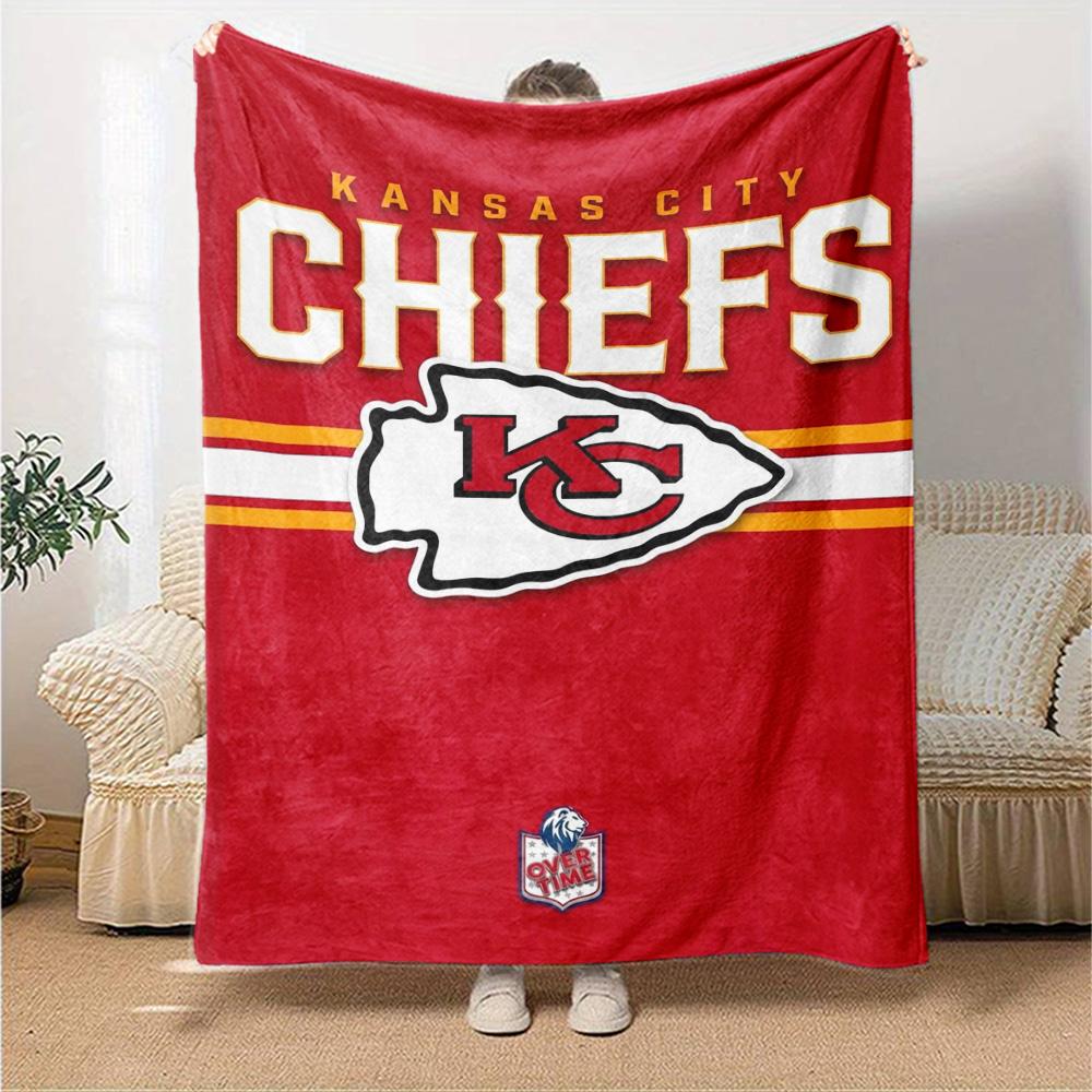 Coperta in Flanella con Stampa Kansas City Chiefs Alta Qualità Calda Confortevole Coperta per Tutte le Stagioni Perfetta per Regali Decorazioni per la Casa