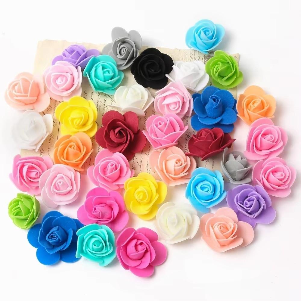 100Pcs Foam Foam Rose Handmade Foam Rose Heads Gift Artificial Flowers Valentines Day