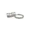 Luxury Minimalist Double Layered Zircon Ring for Women - Sophisticated and Unique Design - Delicate Finger Ring with Opening