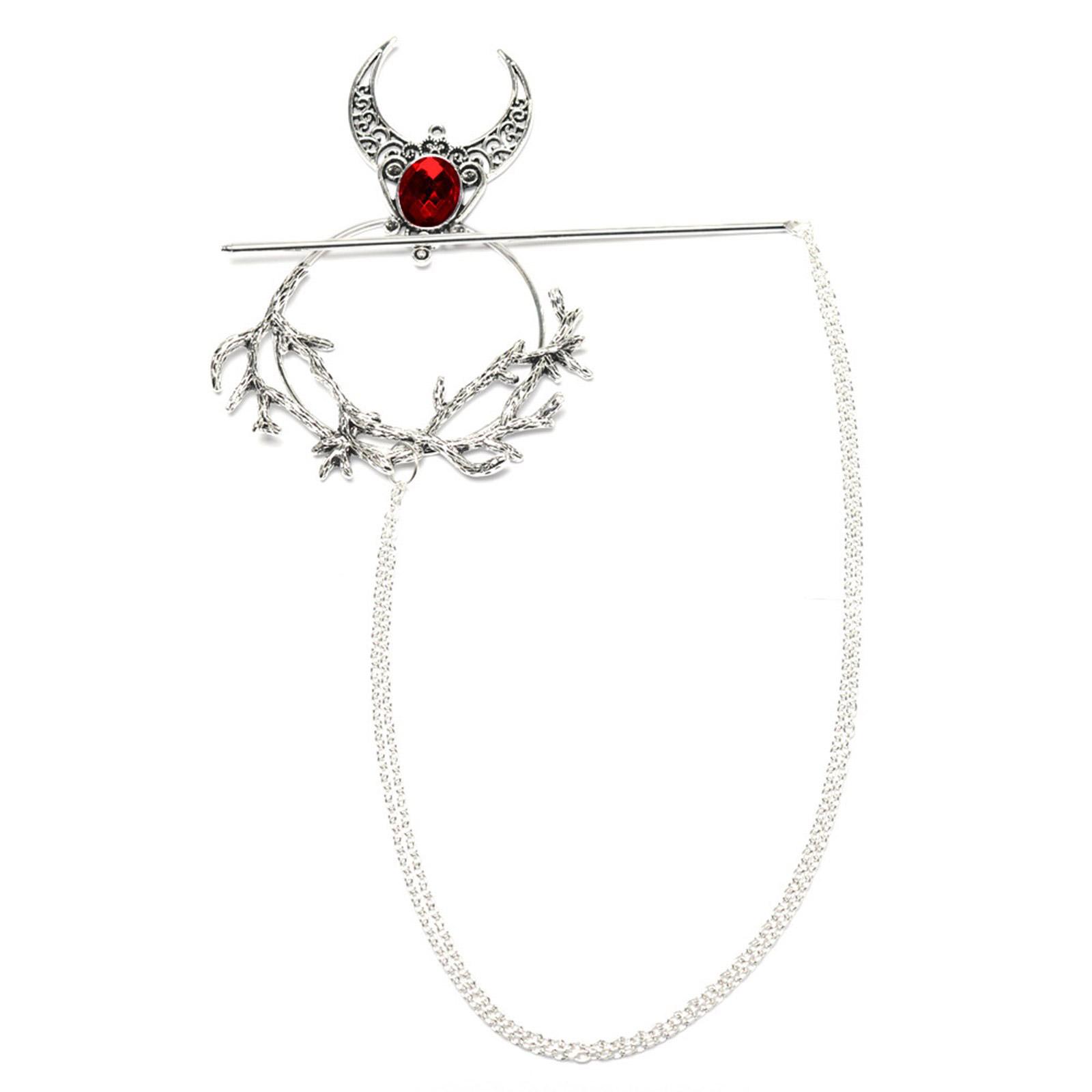 

Уникальный ведьминский набор заколок для волос викингов Потрясающая палочка для волос викингов с магическими ведьминскими деталями для собраний красный