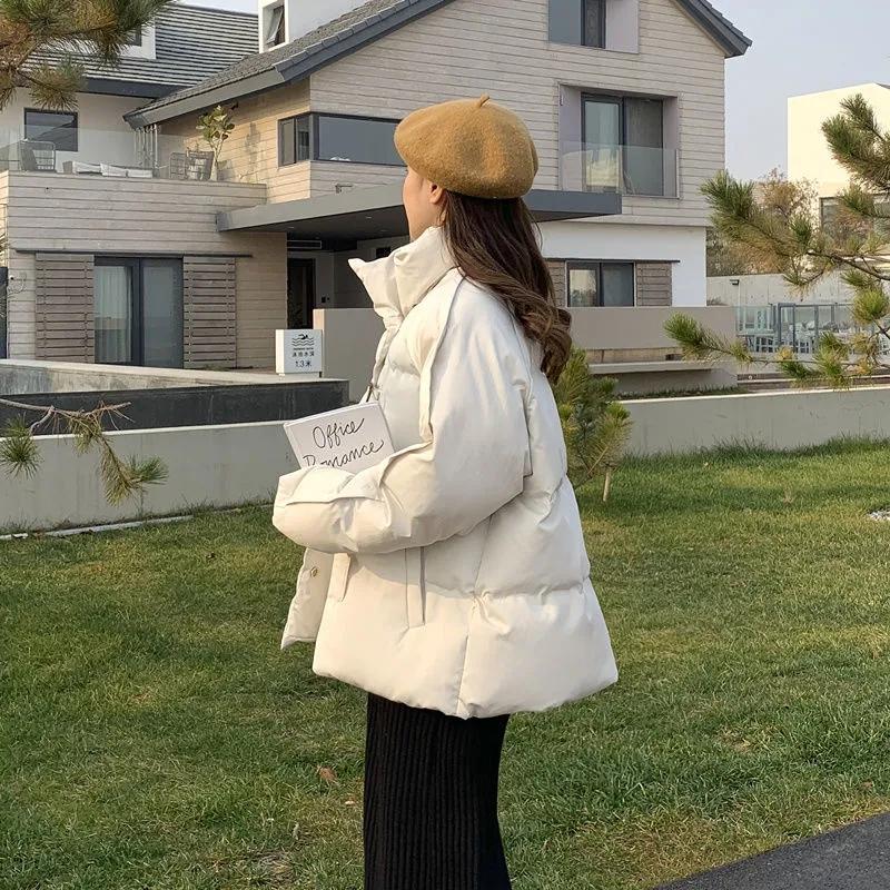 Winter All-match Loose Short Down Padded Jacket Thick Loose Coat Women