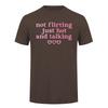 Not Flirting Just Hot and Talking Funny T Shirt Cute Relationship Quote Pink Graphic Cotton Tshirts DA