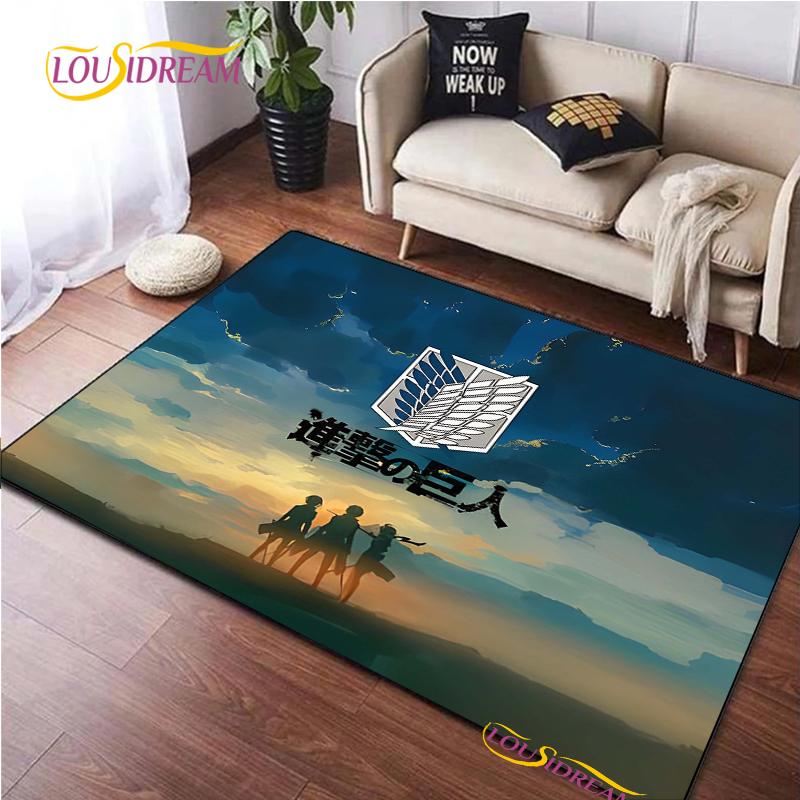 Attack On Titan Carpet for Living Room Bedroom Rug Kitchen Door Unslip Floor Mats Birthday Gift Photography Props Alfombra Rug
