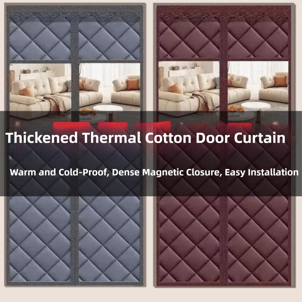 Cotton Door Curtain Soundproof No Punching Air Conditioner Curtain Thickened Windproof Windproof Curtain Air Conditioner Area