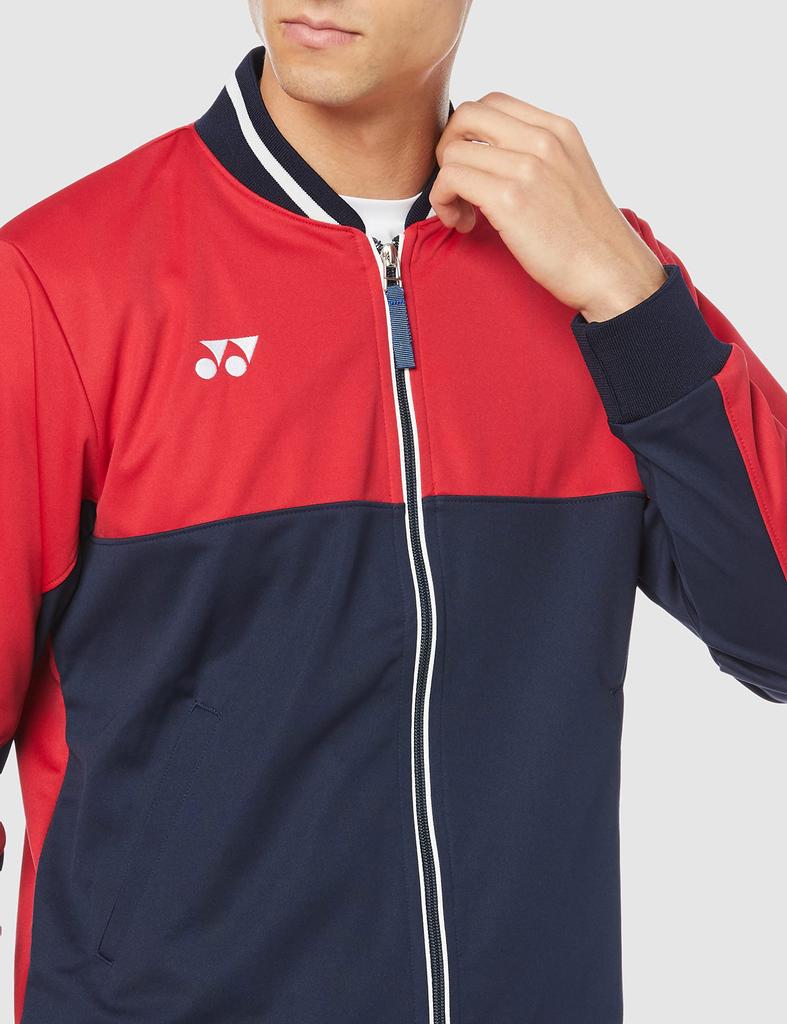 Yonex Kiraku Care Jacket with Cool Stripes and Thin and Lightweight Care Work Jacket Size 15 Red x LL Medical/Nursing Patterns! CY101, Navy,