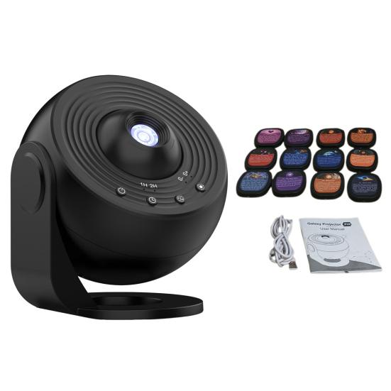 

Проекционный светильник с Bluetooth, таймером, вращением на 360 градусов, регулируемым фокусом, потолочным ночником «Звезда» ordinary чёрный