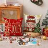 New Christmas Pillow Cover Nutcracker Soldier Print Cushion Living Room Decoration Sofa Cushion