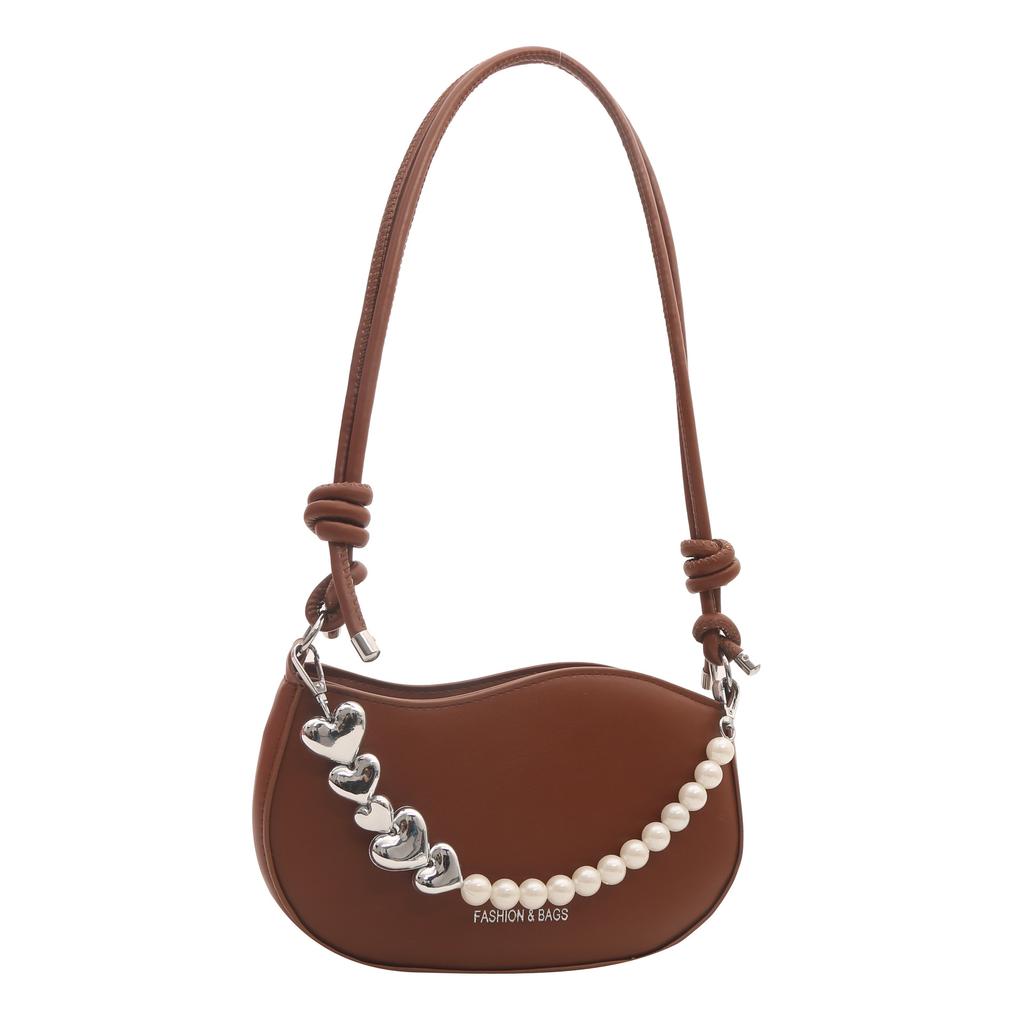 New Chinese Beaded Handbag Women's 2025 New Versatile Trend Niche Design Chain Messenger Bag Bucket Bag