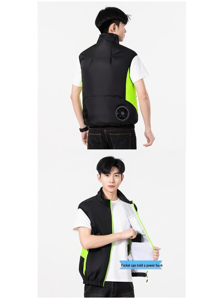 Kühlweste Ärmellos Klimaanzug für Sommer Outdoor-Arbeit und Angeln – Hitzschlagprävention