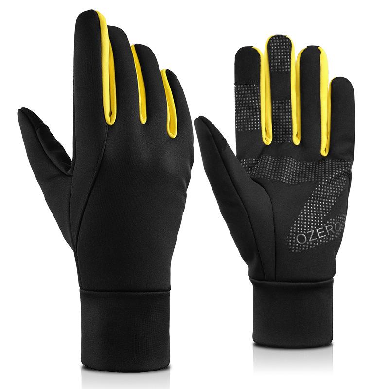 

Теплые велосипедные перчатки Мужские осенне-зимние перчатки с плюшевой подкладкой, ветрозащитные, для активного отдыха, велоспорта, рыбалки, бега, защищают от холода L