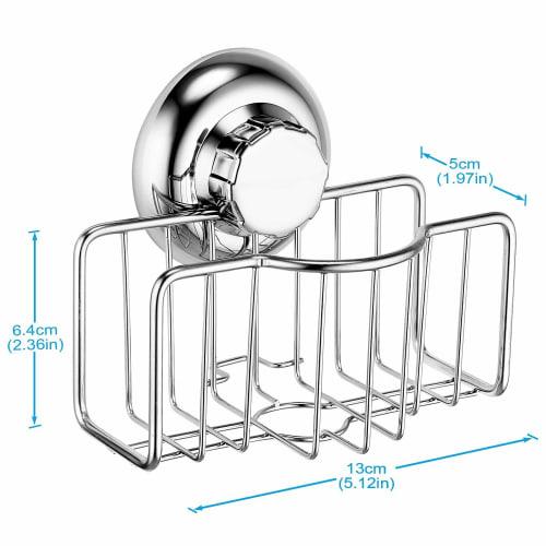 MaxHold Stainless Steel Sponge Holder, Sponge Rack, Scrubbing Pad Holder, Sponge Station, Sponge Storage, Sink Storage with Suction Cups, Rust-Resista