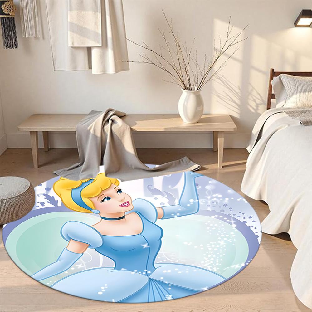 Cinderella's Round Carpet Suitable for Balcony Outdoor Entryway Playrooms Anti-slip Round Rug Office home decor Wedding Party Gift
