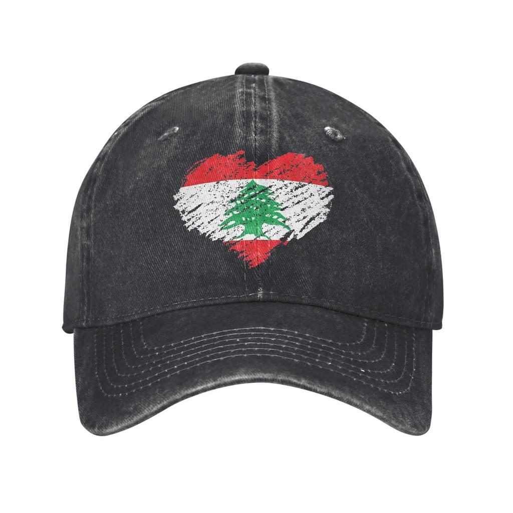 Lebanon Flag Heart Wear Baseball Caps Unisex Daily Hats Cap Adjustable Sun Cap