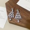 Zircon Star Christmas Tree Necklace and Earring Set – Elegant Winter Jewelry for Women