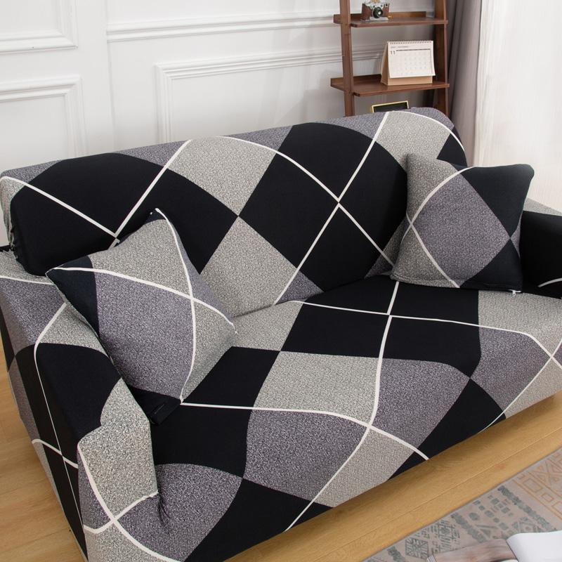 Copridivani Elastici per Soggiorno funda sofa Copridivano Proteggi Poltrona 1/2/3/4 posti Copridivani Geometrici