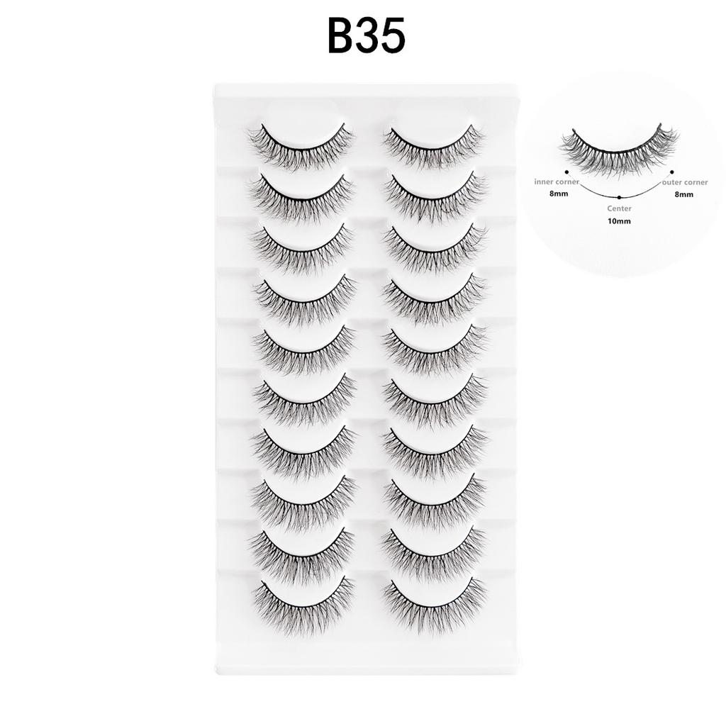 Messy Fried Hair Artificial Imitation Mink Eyelashes False Eyelashes Faux Mink Eyelashes Ten Pairs