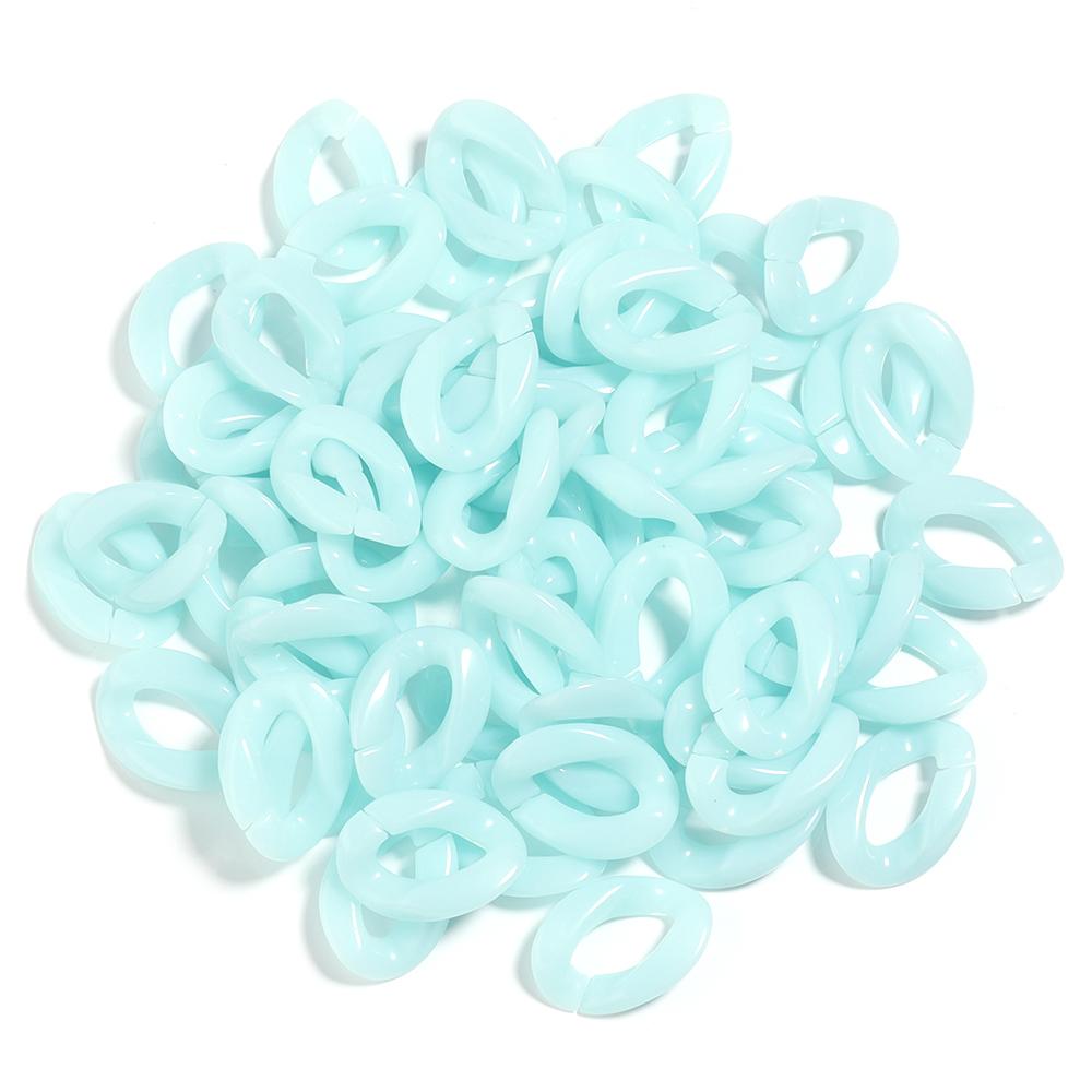 50pcs/Lot Colorful Acrylic Link Chain Buckle Beads For Necklace Bag Chains Connector Clasps DIY Necklace Clothing Jewelry Making
