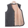 Middle-aged and Elderly Men's Wear Plus Velvet Vest Thick Warm Coat Vest In Autumn and Winter Grandpa Winter Vest Clothes for The Elderly.