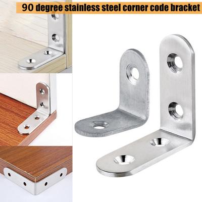 10 Peças Suporte de Canto à Prova de Ferrugem em Forma de L de Aço Inoxidável Suporte de Prateleira Cantoneira para Móveis