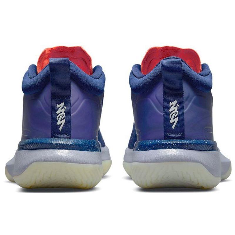 Jordan Zion 1 ZNA men mid-top basketball shoes purple blue glow-in-the-dark overseas version DA3130-400