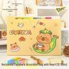 Capybara Accordion A4 Student File Bag - Large Capacity, Multi-Layer Document Organizer