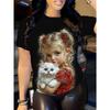 Fashion Women's Printed T-Shirt Casual Versatile Short Sleeve Daily Comfort Short Sleeve Simple T-Shirts Women’s