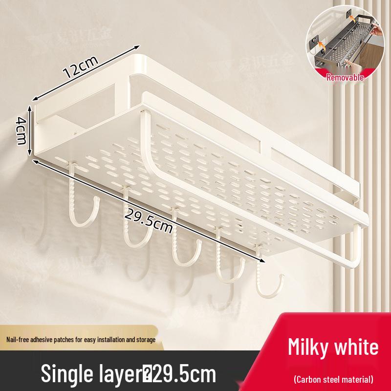 Deliksiz Duvara Monte Banyo Lavabo ve Tuvalet Saklama Rafı