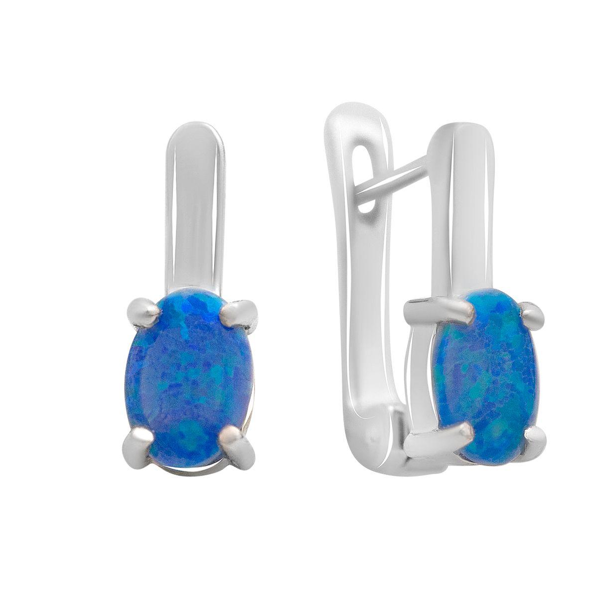 

Silver earrings with opal 0.605ct (2174288)