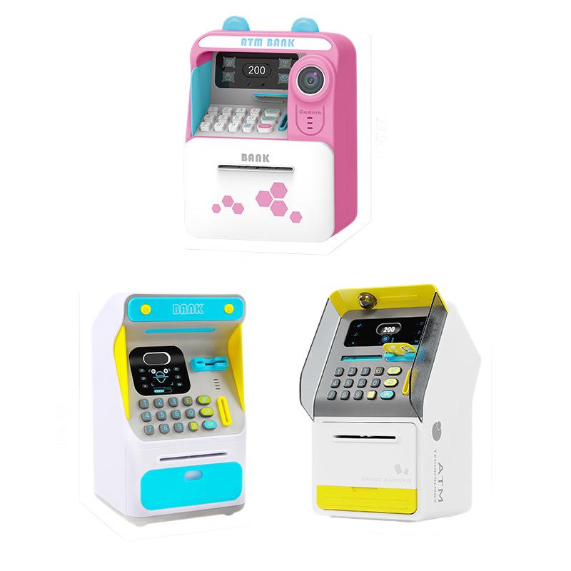 Smart ATM Money Box with Face Recognition and Password, Automatic Coin Loader - Children's Toy Safe