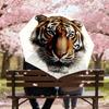 1PC tiger face Automatic Open/Close Umbrella with Windproof, 8-Rib Sturdy Canopy, Durable Ribs, Fashionable Design,1280A
