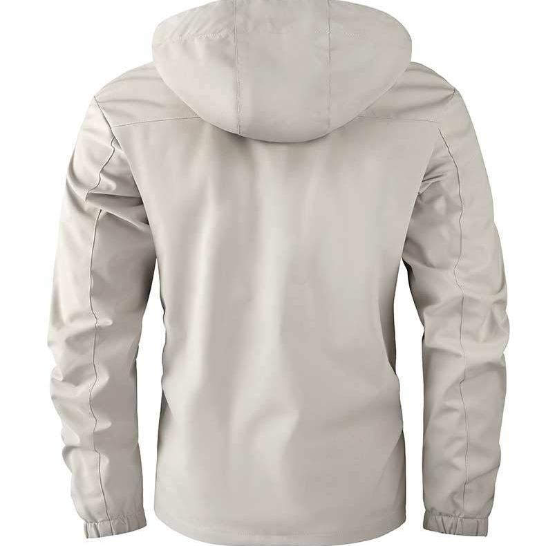 Men's Casual Jacket Parka Fall/Winter Hooded Men's Coat Solid Color Outdoor Jacket