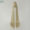 700g Alta Qualità 59" 150cm Lunga Dritta Parrucca Cosplay Con Frangia Biondo Marrone Rosso Verde Blu Resistente al Calore Colori Capelli Parrucche Anime