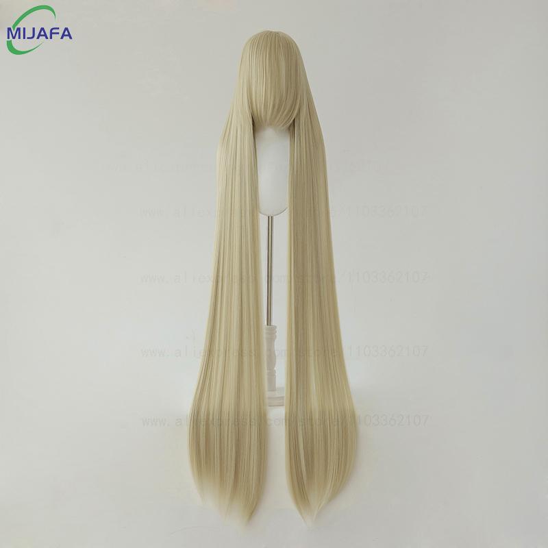 700g Alta Qualità 59" 150cm Lunga Dritta Parrucca Cosplay Con Frangia Biondo Marrone Rosso Verde Blu Resistente al Calore Colori Capelli Parrucche Anime