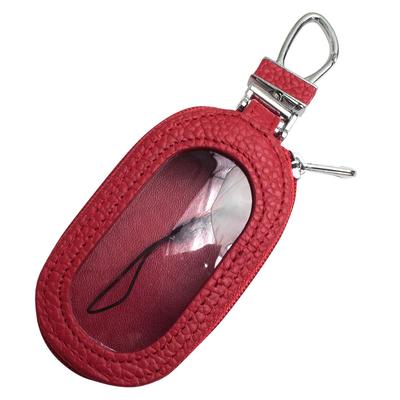 [AWESOME] Smart Key Case Oval Clear Window Type Red ASK-OVCM6