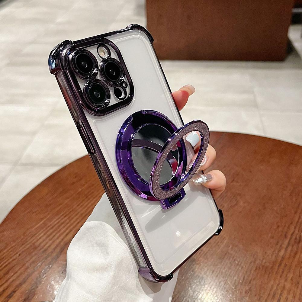 Beschichtung Spiegelhalter Ständer Weiches Silikon Vier Ecken Luftkissen Stoßfeste Schutzhülle für Samsung Xiaomi Poco Redmi